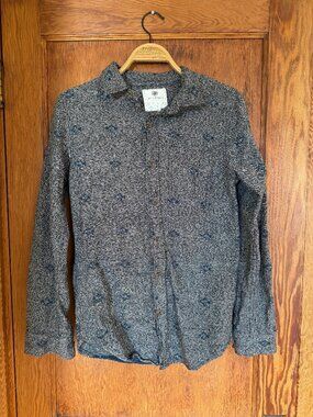 On The Byas Casual Button Down Long Sleeve Shirt, Men's Small